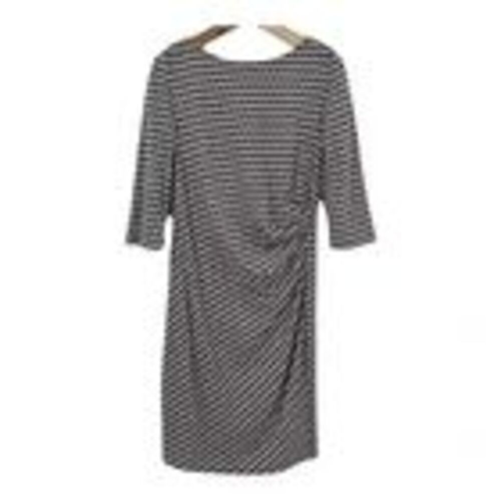 Gabby Skye Knit long sleeve Sheath Ruched Work Fitted Dress Size 10